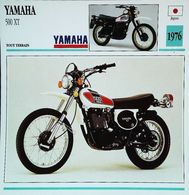 " YAMAHA  500cc  XT 1976 "  - Collection Fiche Technique Edito-Service S.A. - Collezioni