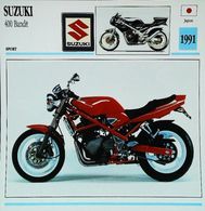 " SUZUKI 400cc Bandit  1991"  - Collection Fiche Technique Edito-Service S.A. - Sammlungen