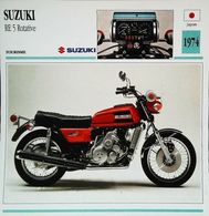 " SUZUKI  RE 5 ROTATIVE 1974"  - Collection Fiche Technique Edito-Service S.A. - Collections