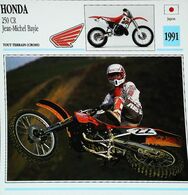 " HONDA 250cc CR & Jean Michel BAYLE 1991 "   Collection Fiche Technique Edito-Service S.A. - Verzamelingen