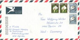 South Africa RSA Air Mail Cover Sent To Germany Johannesburg 12-4-1976 (topic Stamps) - Poste Aérienne