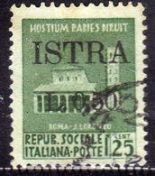 OCCUPAZIONE JUGOSLAVIA IUGOSLAVIA ISTRA ISTRIA POLA 1945 SOPRASTAMPATO D'ITALIA ITALY CENT.50 SU 25c USATO USED OBLITERE - Yugoslavian Occ.: Trieste