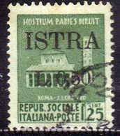 OCCUPAZIONE JUGOSLAVIA IUGOSLAVIA ISTRA ISTRIA POLA 1945 SOPRASTAMPATO D'ITALIA ITALY CENT.50 SU 25c USATO USED OBLITERE - Ocu. Yugoslava: Trieste