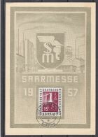 Sarre - Carte Postale FDC De 1957 - Oblit Saarbrücken - Saarmesse - Lettres & Documents