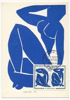 FRANCE - Carte Maximum - 0,65 H.MATISSE - Nu Bleu (2) - PARIS - 10 Novembre 1961 - 1960-1969