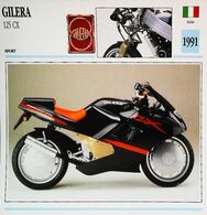 GILERA 125cc CX   1991 - Moto Italienne  - Collection Fiche Technique Edito-Service S.A. - Collezioni