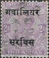 GWALIOR 1913 Official - King George V - 2a Purple FU - Gwalior