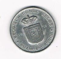 ***  BELGISCH CONGO   BELGE - RUANDA  URUNDI   1 FRANC  1957 - 1951-1960: Baudouin I.