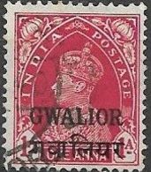 GWALIOR 1938 King George VI - 1a Red FU - Gwalior