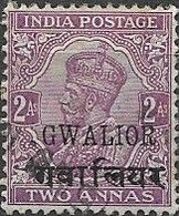 GWALIOR 1912 King George V - 2a Purple FU - Gwalior