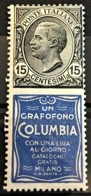 ITALY / ITALIA 1924/25 - MNH - Sc# 96d - Advertising Stamp / Francobollo Pubblicitario 15c - Columbia - Mint/hinged