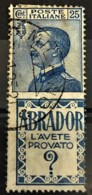 ITALY / ITALIA 1924/25 - Canceled - Sc# 100c - Advertising Stamp / Francobollo Pubblicitario 25c - Abrador - Nuevos