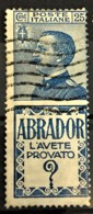 ITALY / ITALIA 1924/25 - Canceled - Sc# 100c - Advertising Stamp / Francobollo Pubblicitario 25c - Abrador - Mint/hinged