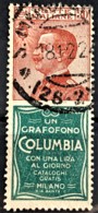 ITALY / ITALIA 1924/25 - Canceled - Sc# 102b - Advertising Stamp / Francobollo Pubblicitario 30c - Columbia - Neufs