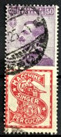 ITALY / ITALIA 1924/25 - Canceled - Sc# 105h - Advertising Stamp / Francobollo Pubblicitario 50c - Singer - Mint/hinged