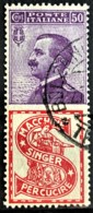 ITALY / ITALIA 1924/25 - Canceled - Sc# 105h - Advertising Stamp / Francobollo Pubblicitario 50c - Singer - Mint/hinged