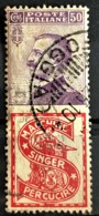 ITALY / ITALIA 1924/25 - Canceled - Sc# 105h - Advertising Stamp / Francobollo Pubblicitario 50c - Singer - Mint/hinged