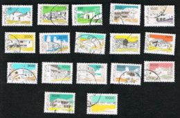 PORTOGALLO (PORTUGAL)  -  SG 1998.2017   - 1985.1989  CURRENT SERIE: ARCHITECTURE (17 STAMPS OF THE SET)   -     USED° - Oblitérés