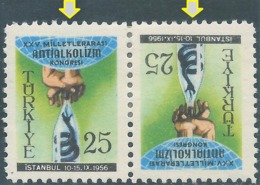 Turchia Turkey TURQUIE,ISTANBUL 1956 International Anti-Alcoholism Congress (TÊTE BÊCHE) - Unused Stamps
