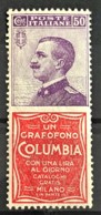 ITALY / ITALIA 1924/25 - MNH - Sc# 102b - Advertising Stamp / Francobollo Pubblicitario 50c - Columbia - Neufs