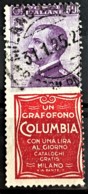 ITALY / ITALIA 1924/25 - Canceled - Sc# 102b - Advertising Stamp / Francobollo Pubblicitario 50c - Columbia - Nuevos