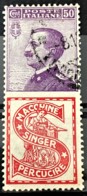 ITALY / ITALIA 1924/25 - Canceled - Sc# 105h - Advertising Stamp / Francobollo Pubblicitario 50c - Singer - Mint/hinged