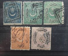 TURKIYE TURQUIE TURKEY, 1865 - 1876, Petit Lot De 5 Timbres Obl - Used Stamps