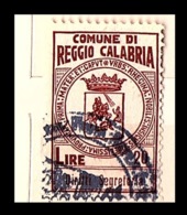 COMUNE DI  REGGIO CALABRIA   - MARCA COMUNALE DA LIRE  20 - CON STEMMA - Autres & Non Classés