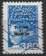 St Pierre Et Miquelon Oblitérés 1997  N° 652 Marianne De Luquet Ou Du 14 Juillet à 3,80 Francs - Gebruikt