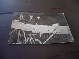 Carte Photo Aviation Partie De Paris Beau Plan Avion Et Aviateurs 166 Sur Carlingue 1914 - ....-1914: Voorlopers