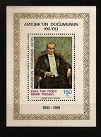 Turquie Chypre Turc RTCN 1981 N° BF 2 ** Portrait, Atatürk, Fauteuil Louis XV, Bataille Des Dardanelles, Empire Ottoman - Autres & Non Classés