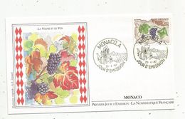 MONACO , FDC ,premier Jour , 1987 ,  La VIGNE Et Le VIN - FDC