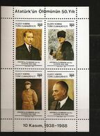 Turquie Chypre Turc RTCN 1988 N° BF 7 ** Kemal Atatürk, Tableaux, Militaire, Grèce, Guerre, Bataille Des Dardanelles WW1 - Altri & Non Classificati