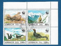 AZERBAIGIAN-1994-serie Completa Di 4 Valori Obliterati In Blocco - PROTEZIONE DELLA FAUNA WWF-in Ottime Condizioni. - Used Stamps