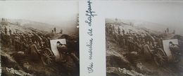 Plaque De Verre Stéréoscopique Positive - Première Guerre Mondiale - Aisne - Laffaux - Au Moulin - Transport D'une Pièce - Glasplaten