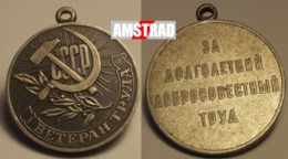 URSS CCCP MEDAGLIA MILITARE RUSSA DELL'ESERCITO SOVIETICO RUSSIA 1943 MARINA MILITARY RUSSIAN MEDAL BOUCLE MILITAIRE KGB - Rusia