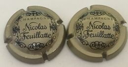 13 & 13b - Feuillatte Nicolas, CHAMPAGNE En Majuscule, Gris Et Noir & écriture Fine (côte 2 Euros) - Feuillate