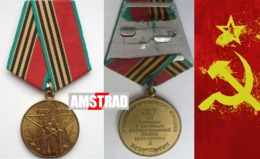 URSS CCCP MEDAGLIA MILITARE RUSSA DELL'ESERCITO SOVIETICO RUSSIA 1943 MARINA MILITARY RUSSIAN MEDAL BOUCLE MILITAIRE KGB - Russie