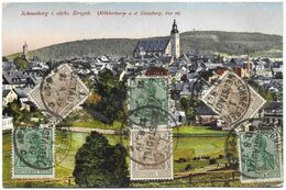 Schneeberg I. Sächs. Erzgeb. – Köhlerturm A. D. Gleesberg, 602 M – With Stamps Of Deutsches Reich – Year 1919 - Schneeberg