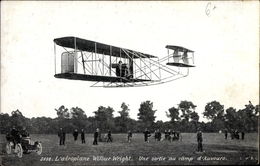 Cp Aeroplane Wilbur Wright, Camp D'Auvours - Zonder Classificatie