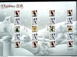 GREAT BRITAIN - 2016  CHRISTMAS GENERIC SMILERS SHEET   PERFECT CONDITION - Feuilles, Planches  Et Multiples