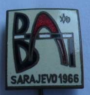 Athletics BALKAN ATHLETIC GAMES SARAJEVO 1966 PINS BADGES P4/5 - Leichtathletik