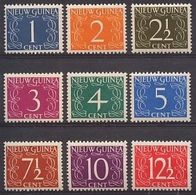 Nederlands Nieuw Guinea NVPH Nr 1/9 Ongebruikt/MH Cijfer 1950 - Netherlands New Guinea