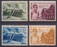 Nederlands Nieuw Guinea NVPH Nr 41/44 Ongebruikt/MH Leprazegels 1956 - Netherlands New Guinea
