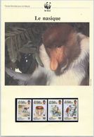 Brunei-Darussalam (1991) (WWF) - Le Nasique - (Véritables Timbres N° Yvert & Tellier 431 à 434) (Recto-Verso) - Brunei (1984-...)