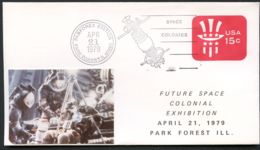 FUTURE SPACE COLONIAL EXHIBITION Park Forest IL 1979 USA U581 PSE Cover - North  America