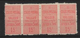 France Colis Postaux N°30(*) Variété Sans Point Sous C De 15C - Nuevos