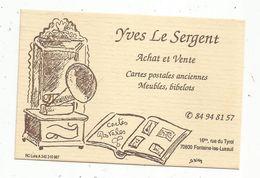 Carte De Visite , YVES LE SERGENT , Cartes Postales Anciennes ,70 ,FONTAINE LES LUXEUIL - Cartoncini Da Visita