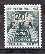 Réunion Taxe  47 CFA Gerbes Surchargés Neuf ** MnH Sin Charmela Cote 26 - Postage Due