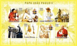 Bloc Feuillet Neuf** De 4 Timbres-poste - Pape Jean Paul II Papa João Paulo II - République De Guinée-Bissau 2006 - Guinea-Bissau